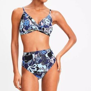 LOFT Beach Floral High Waist Bikini Bottom